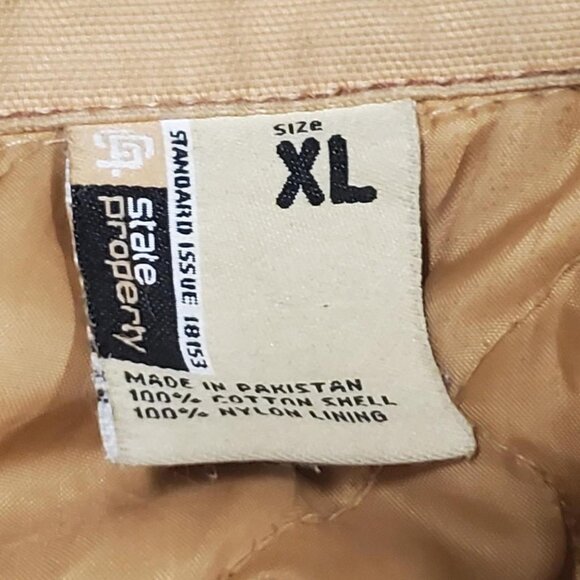mens vintage Y2K Rocawear State Property tan canvas Carhartt style chore jacket - Picture 7 of 7